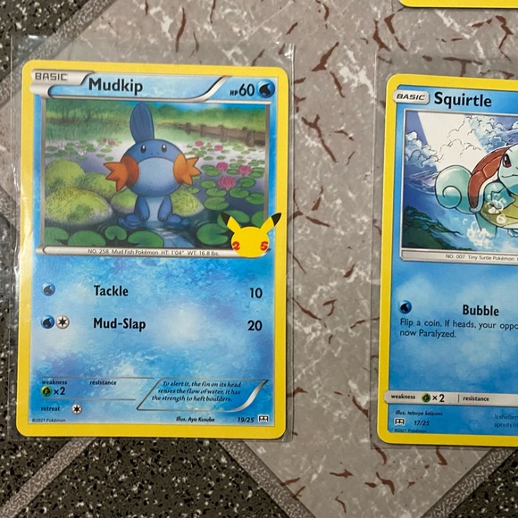 Pokemon McDonald's 25th anniversary Promo 4 card lot Totodile, Popplio, Mudkip, - Picture 5 of 6